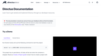 Screenshot of Directus Docs